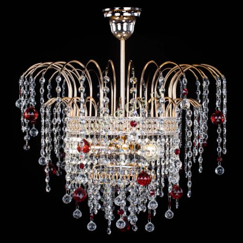 Люстра Агата Венеция №3 красная в Подольске Гусь Хрустальный