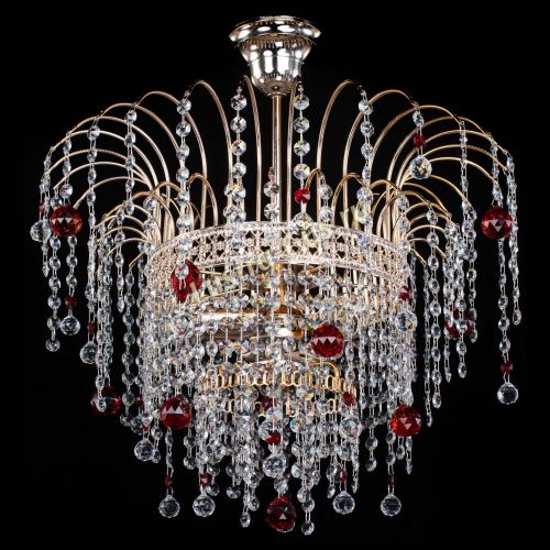 Люстра Агата Венеция №3 красная в Подольске Гусь Хрустальный