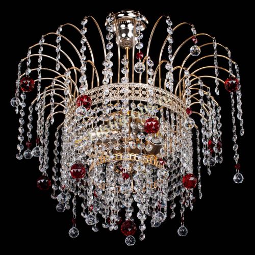 Люстра Агата Венеция №3 красная в Подольске Гусь Хрустальный