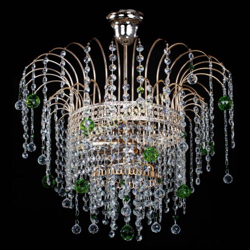 Люстра Агата Венеция №3 зеленая в Подольске Гусь Хрустальный