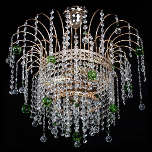 Люстра Агата Венеция №3 зеленая в Подольске Гусь Хрустальный