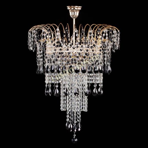 Люстра Агата Венеция №4 длинная Черная в Подольске Гусь Хрустальный