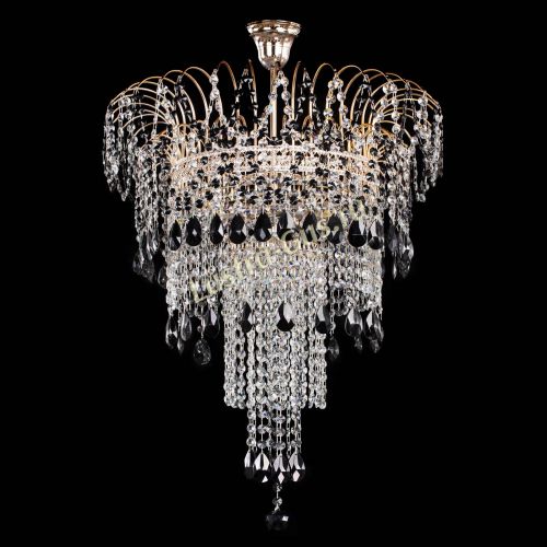 Люстра Агата Венеция №4 длинная Черная в Подольске Гусь Хрустальный