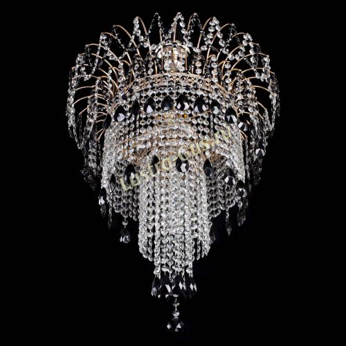 Люстра Агата Венеция №4 длинная Черная в Подольске Гусь Хрустальный