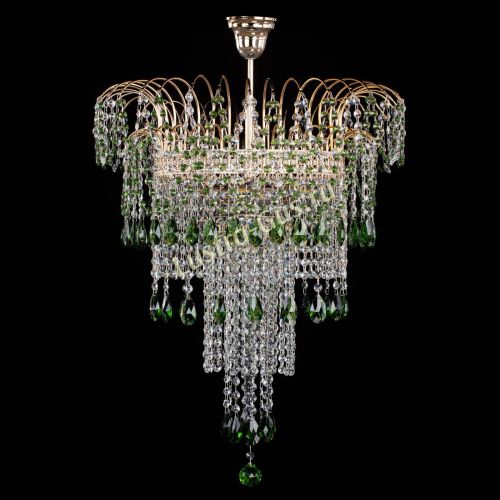 Люстра Агата Венеция №4 длинная Зеленая в Подольске Гусь Хрустальный