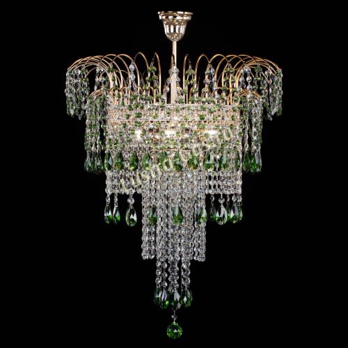 Люстра Агата Венеция №4 длинная Зеленая в Подольске Гусь Хрустальный