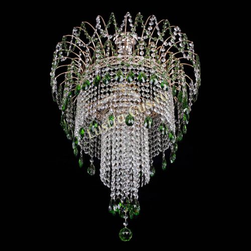 Люстра Агата Венеция №4 длинная Зеленая в Подольске Гусь Хрустальный