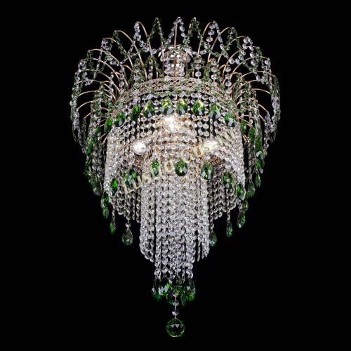 Люстра Агата Венеция №4 длинная Зеленая в Подольске Гусь Хрустальный