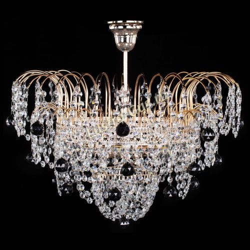 Люстра Агата Венеция №4 шар черная в Подольске Гусь Хрустальный