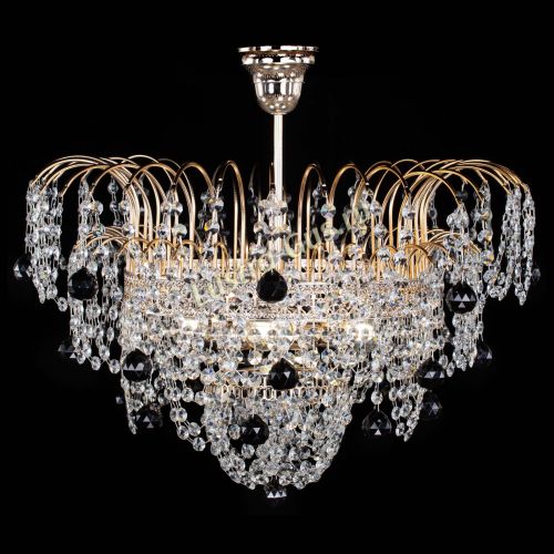 Люстра Агата Венеция №4 шар черная в Подольске Гусь Хрустальный