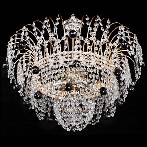 Люстра Агата Венеция №4 шар черная в Подольске Гусь Хрустальный