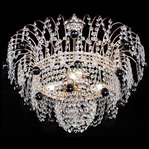 Люстра Агата Венеция №4 шар черная в Подольске Гусь Хрустальный