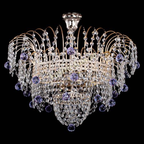 Люстра Агата Венеция №4 шар фиолетовая в Подольске Гусь Хрустальный