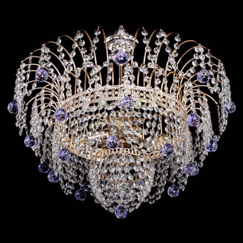 Люстра Агата Венеция №4 шар фиолетовая в Подольске Гусь Хрустальный
