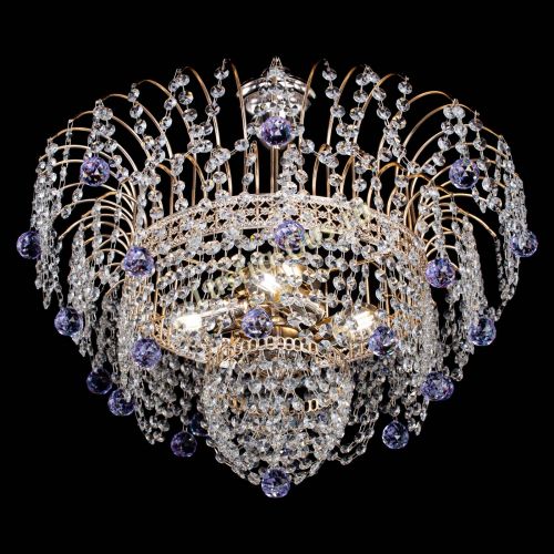 Люстра Агата Венеция №4 шар фиолетовая в Подольске Гусь Хрустальный