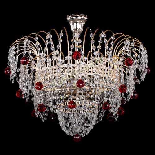 Люстра Агата Венеция №4 шар красная в Подольске Гусь Хрустальный