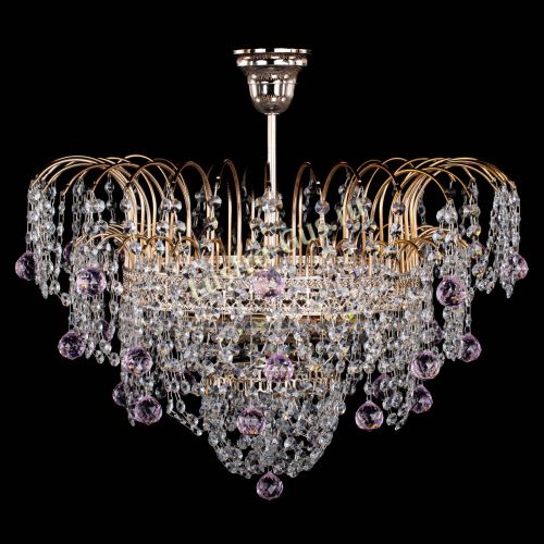 Люстра Агата Венеция №4 шар розовая в Подольске Гусь Хрустальный