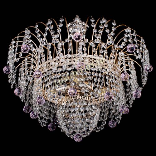 Люстра Агата Венеция №4 шар розовая в Подольске Гусь Хрустальный