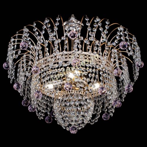 Люстра Агата Венеция №4 шар розовая в Подольске Гусь Хрустальный