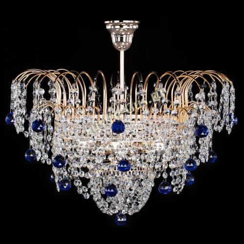 Люстра Агата Венеция №4 шар синяя в Подольске Гусь Хрустальный