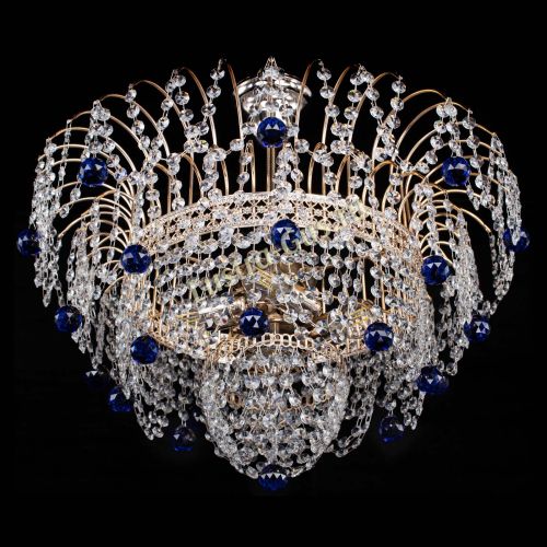 Люстра Агата Венеция №4 шар синяя в Подольске Гусь Хрустальный