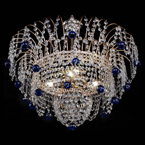 Люстра Агата Венеция №4 шар синяя в Подольске Гусь Хрустальный