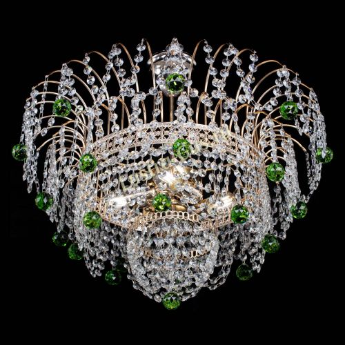 Люстра Агата Венеция №4 шар зеленая в Подольске Гусь Хрустальный