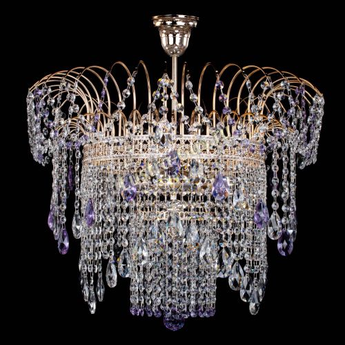 Люстра Агата Венеция №4 фиолетовая в Подольске Гусь Хрустальный