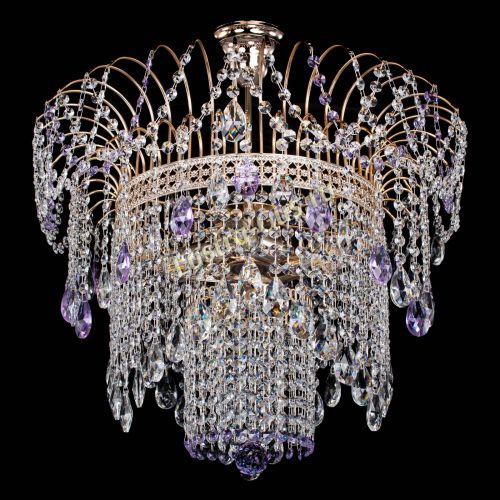 Люстра Агата Венеция №4 фиолетовая в Подольске Гусь Хрустальный