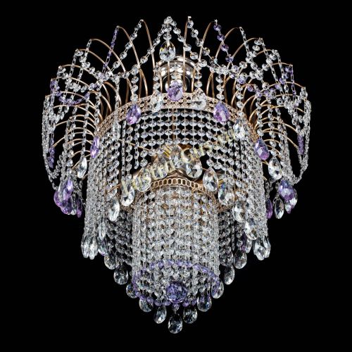 Люстра Агата Венеция №4 фиолетовая в Подольске Гусь Хрустальный