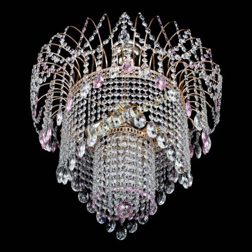 Люстра Агата Венеция №4 розовая в Подольске Гусь Хрустальный