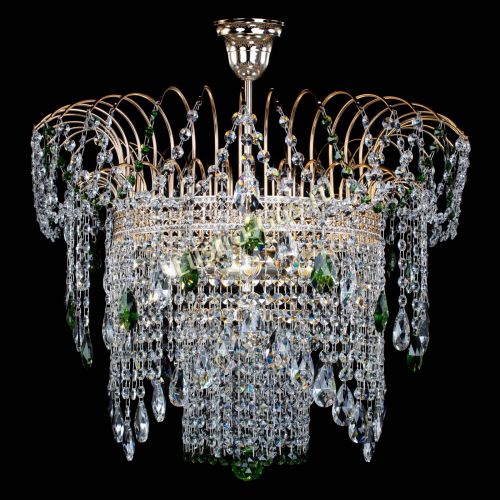 Люстра Агата Венеция №4 зеленая в Подольске Гусь Хрустальный