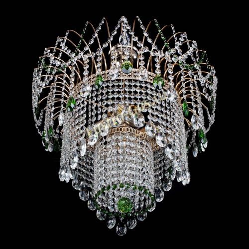 Люстра Агата Венеция №4 зеленая в Подольске Гусь Хрустальный