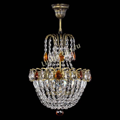 Люстра Астра №1 с подвесом под бронзу Чайная в Подольске Гусь Хрустальный