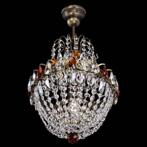 Люстра Астра №1 с подвесом под бронзу Чайная в Подольске Гусь Хрустальный