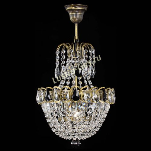 Люстра Астра №1 с подвесом под бронзу Черная в Подольске Гусь Хрустальный