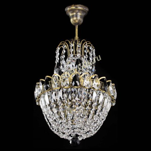 Люстра Астра №1 с подвесом под бронзу Черная в Подольске Гусь Хрустальный