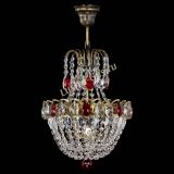 Люстра Астра №1 с подвесом под бронзу Красная в Подольске