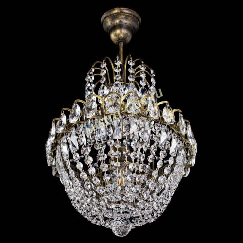 Люстра Астра №1 с подвесом под бронзу в Подольске Гусь Хрустальный