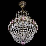 Люстра Астра №1 с подвесом под бронзу Розовая в Подольске