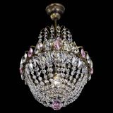 Люстра Астра №1 с подвесом под бронзу Розовая в Подольске