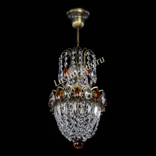 Люстра Астра №1 узкая чайная под бронзу в Подольске Гусь Хрустальный