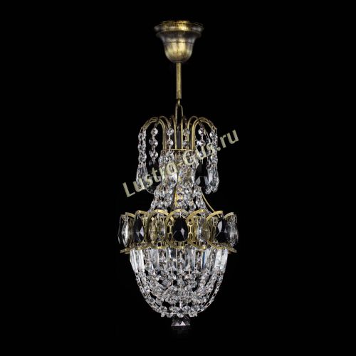 Люстра Астра №1 узкая черная под бронзу в Подольске Гусь Хрустальный