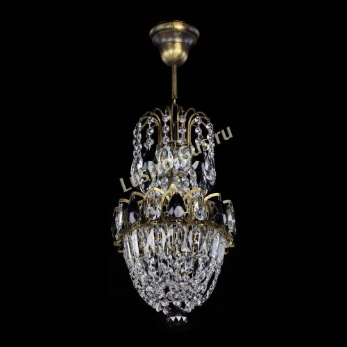 Люстра Астра №1 узкая черная под бронзу в Подольске Гусь Хрустальный