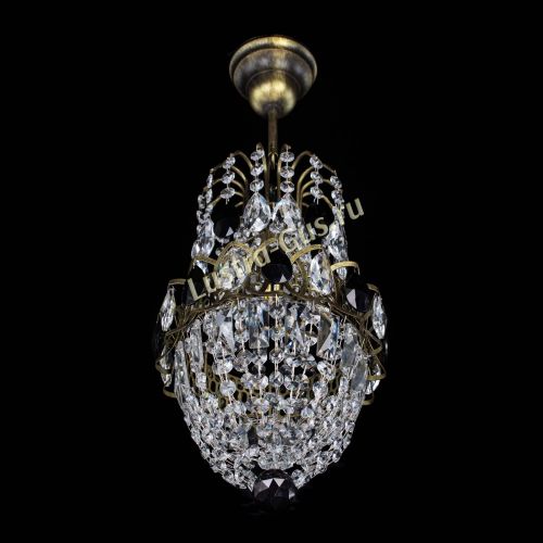 Люстра Астра №1 узкая черная под бронзу в Подольске Гусь Хрустальный