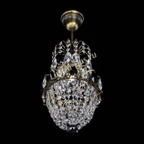 Люстра Астра №1 узкая черная под бронзу в Подольске Гусь Хрустальный