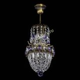 Люстра Астра №1 узкая фиолетовая под бронзу в Подольске