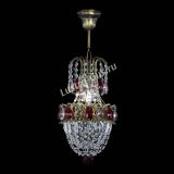 Люстра Астра №1 узкая красная под бронзу в Подольске