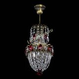 Люстра Астра №1 узкая красная под бронзу в Подольске