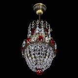 Люстра Астра №1 узкая красная под бронзу в Подольске